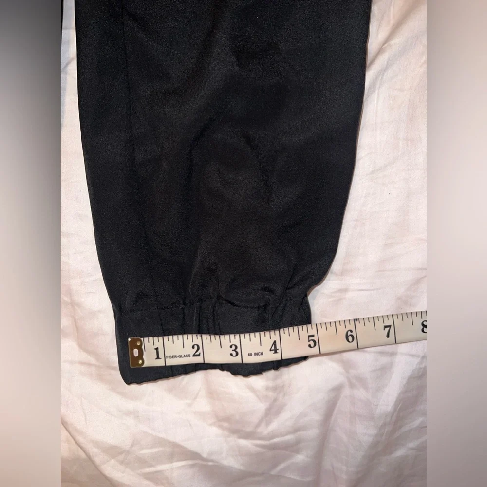 Michael Kors Black Jogger Pants Drawstring Elastic Waist Pockets Size 8